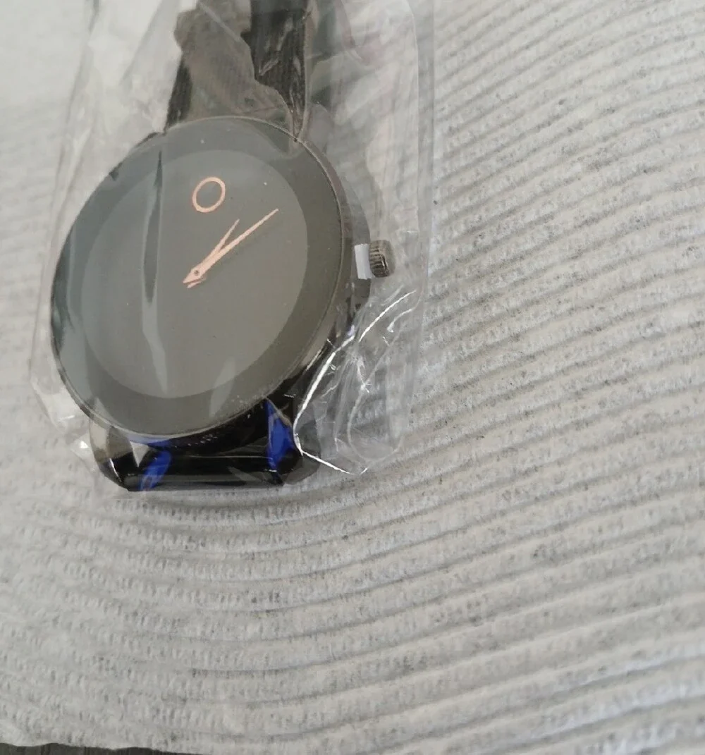Brand Black Watch with Rose Gold Hands - Minimalist Analog Wearable